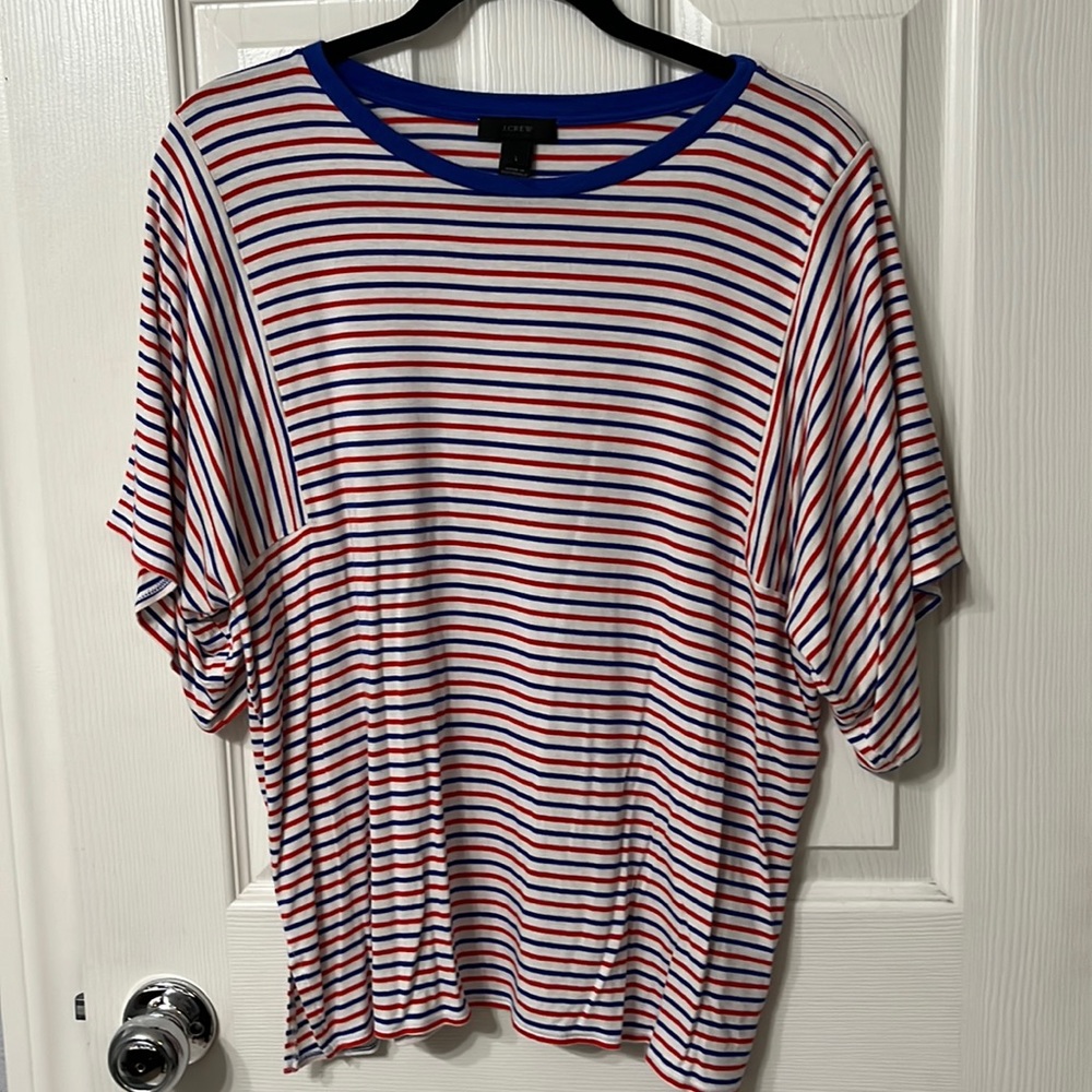 JCrew Red White and Blue Tshirt size L